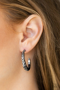 Welcome To Glam Town - Black Earrings