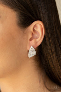 Supreme Sheen - White Earrings