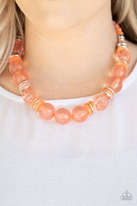 Bubbly Beauty - Orange Necklace