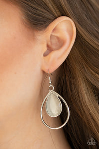 Color Me Cool - White Earrings